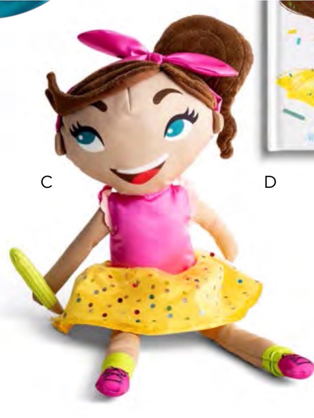 DaySpring - Betty Confetti - 18” Plush Girl Doll - Soft Cuddly Toy - Brand New